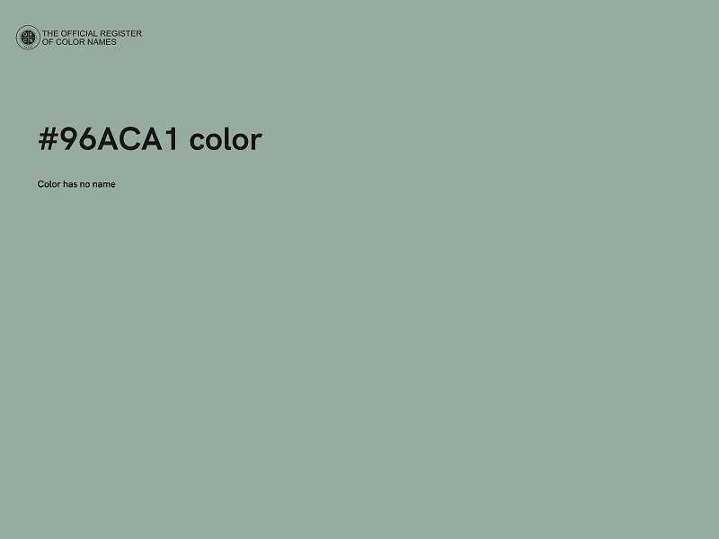 #96ACA1 color image