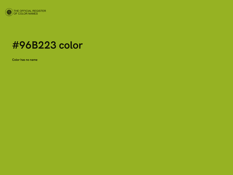 #96B223 color image