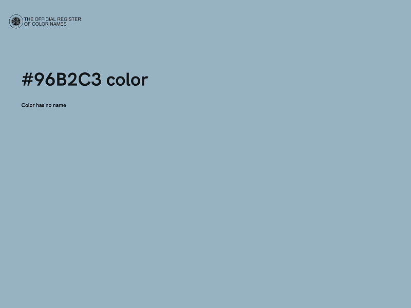 #96B2C3 color image