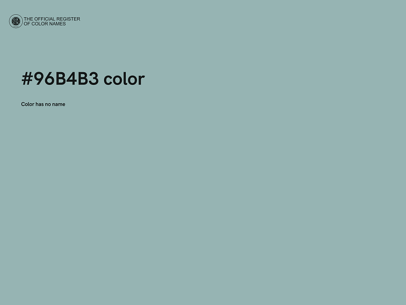 #96B4B3 color image