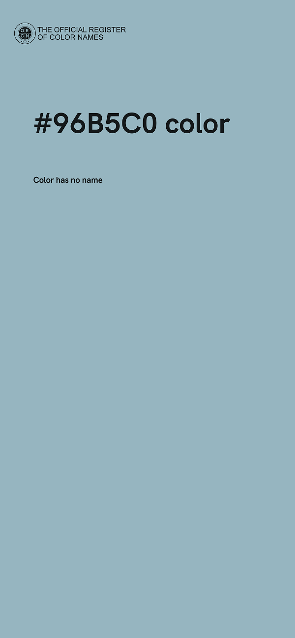 #96B5C0 color image