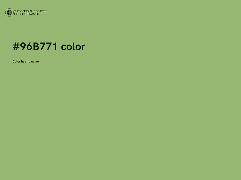 #96B771 color image