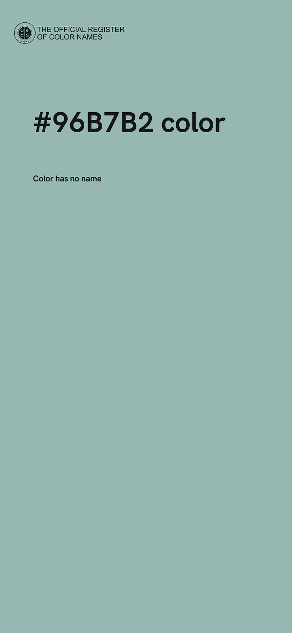 #96B7B2 color image