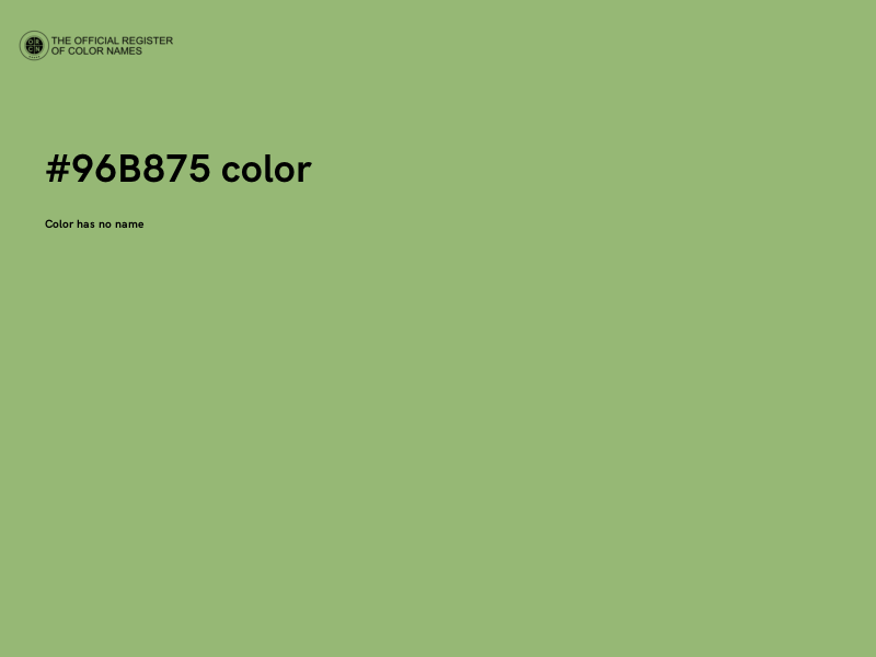 #96B875 color image