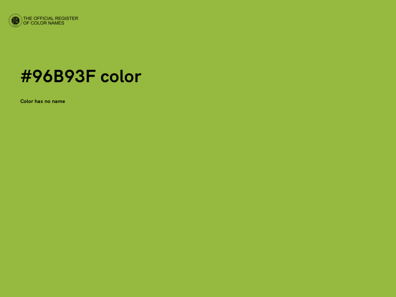 #96B93F color image