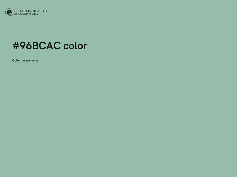 #96BCAC color image