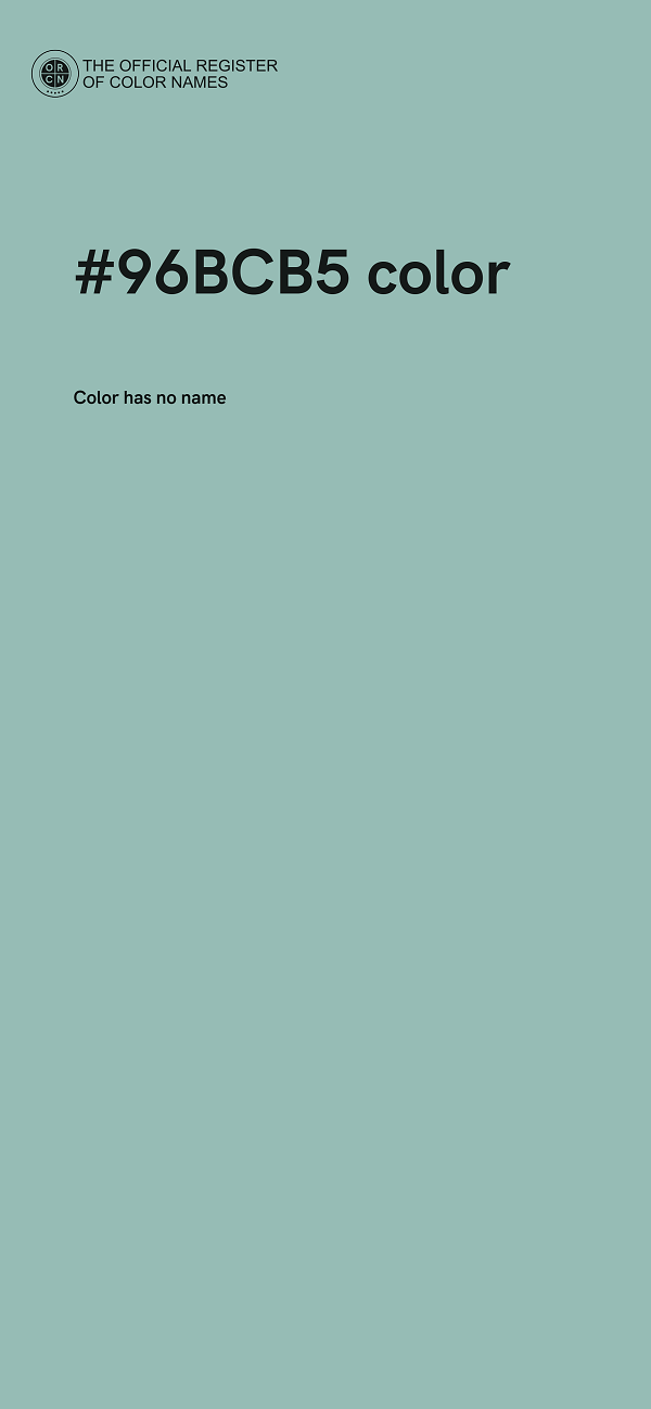 #96BCB5 color image