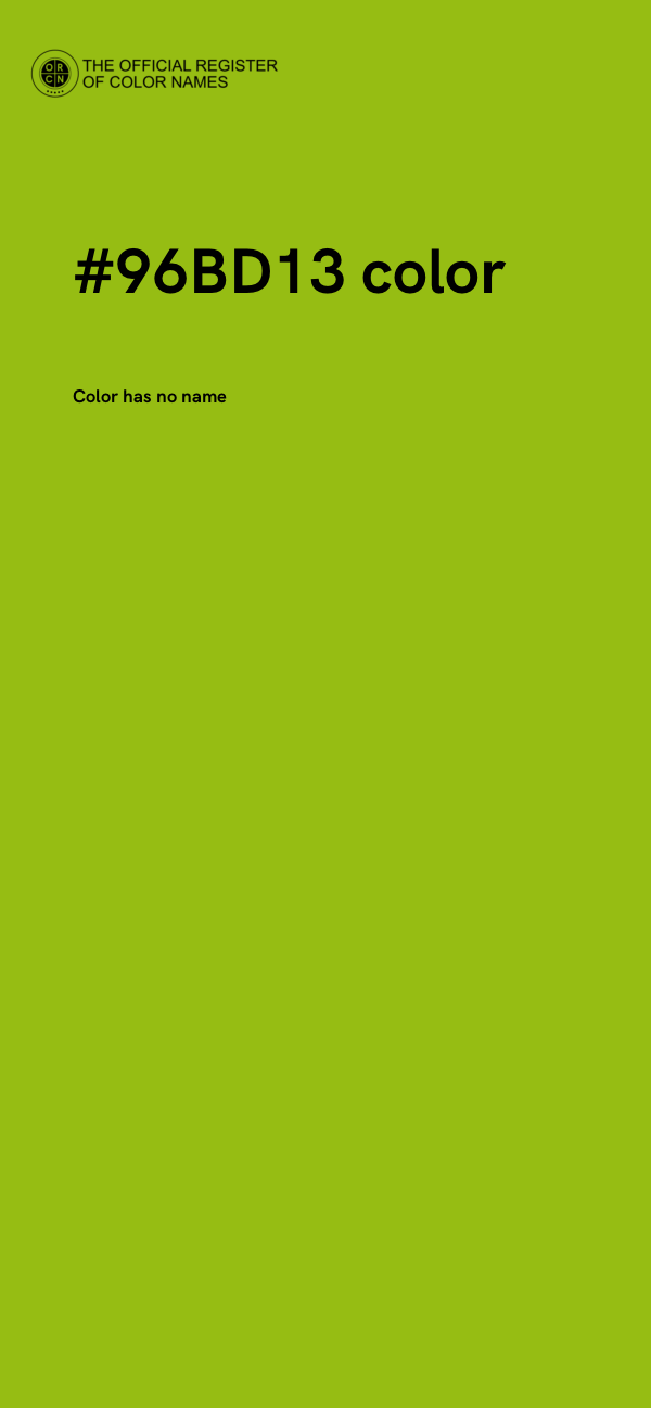 #96BD13 color image