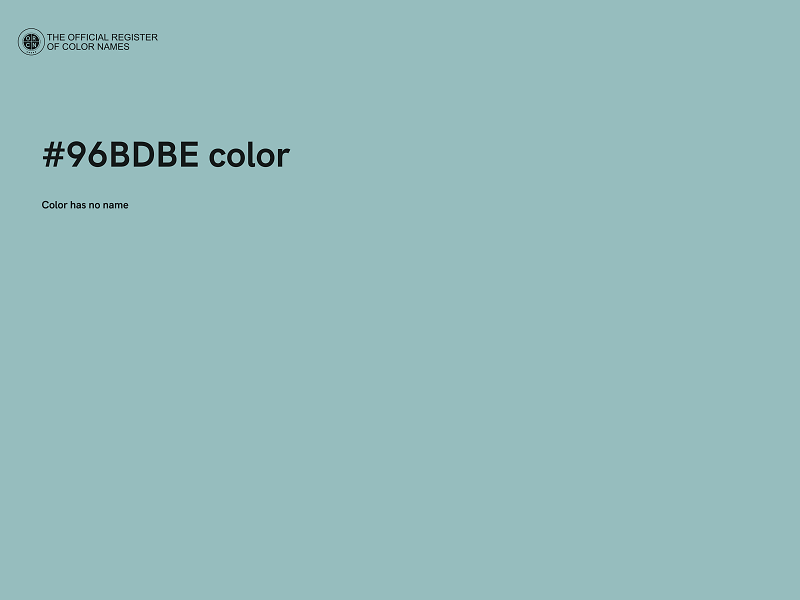 #96BDBE color image