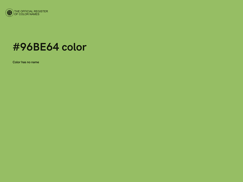 #96BE64 color image