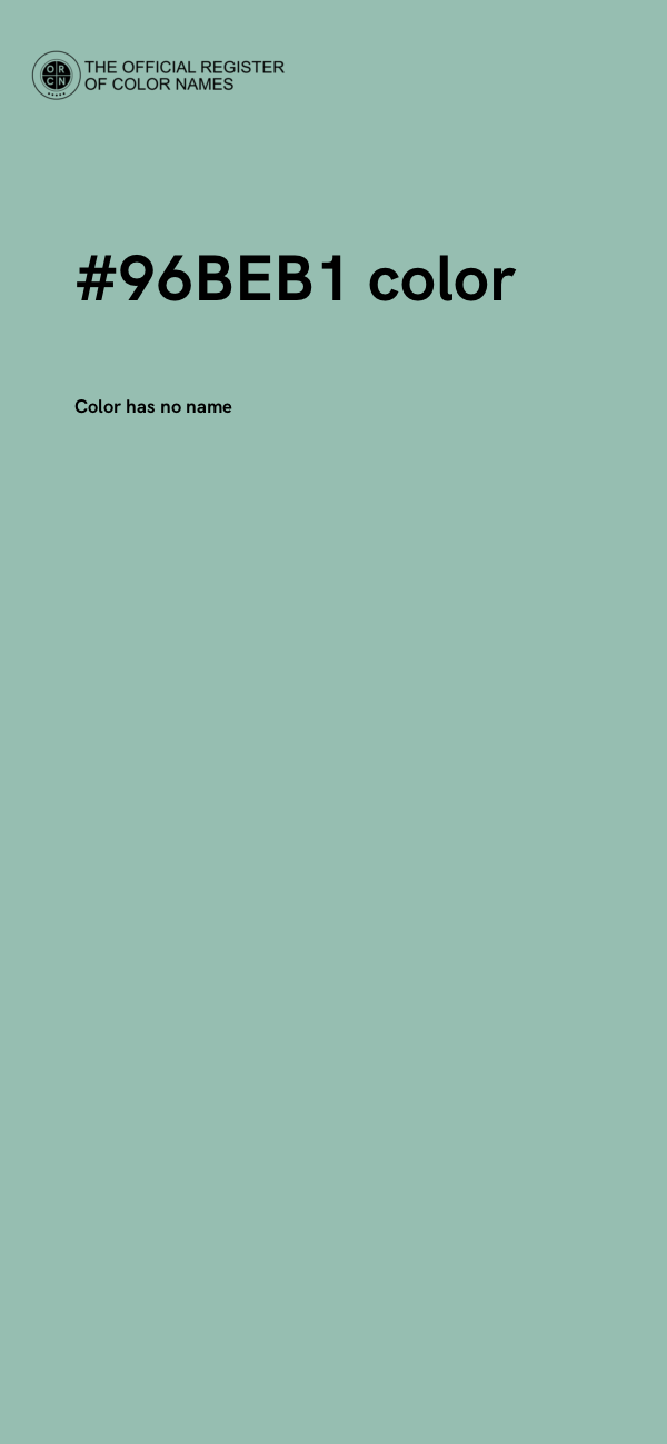 #96BEB1 color image