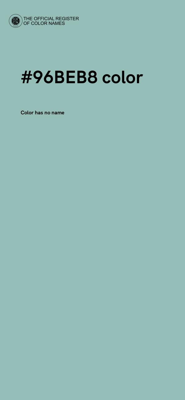 #96BEB8 color image