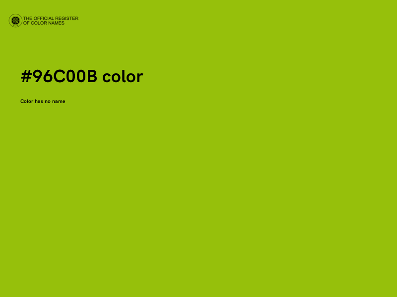 #96C00B color image