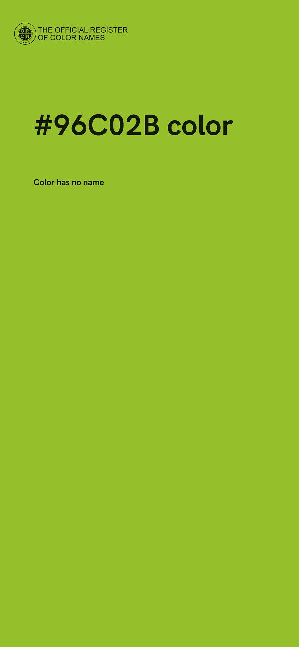 #96C02B color image