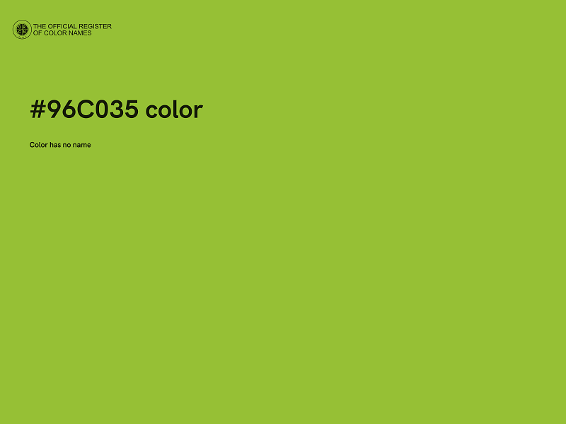 #96C035 color image