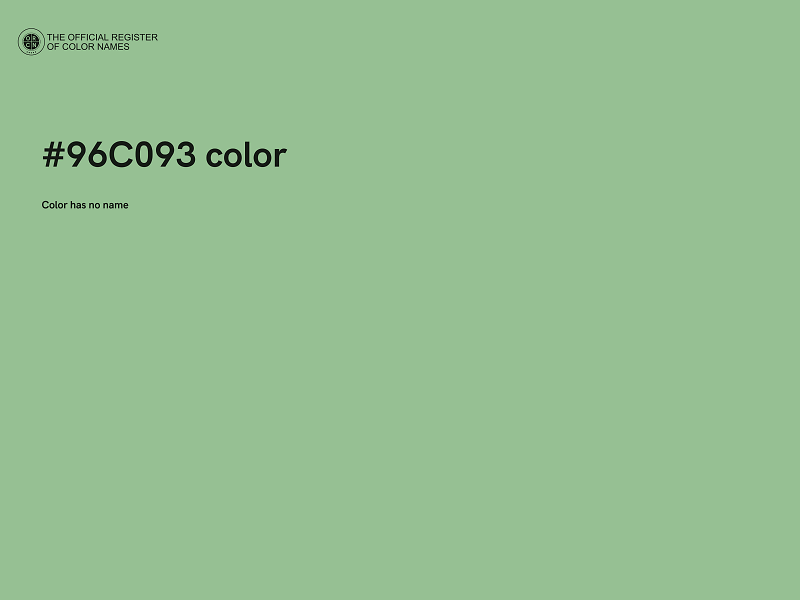 #96C093 color image
