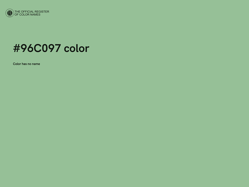 #96C097 color image
