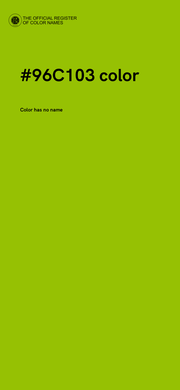 #96C103 color image