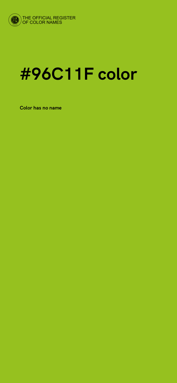 #96C11F color image