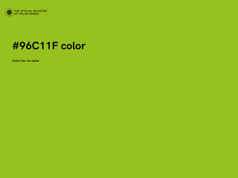 #96C11F color image