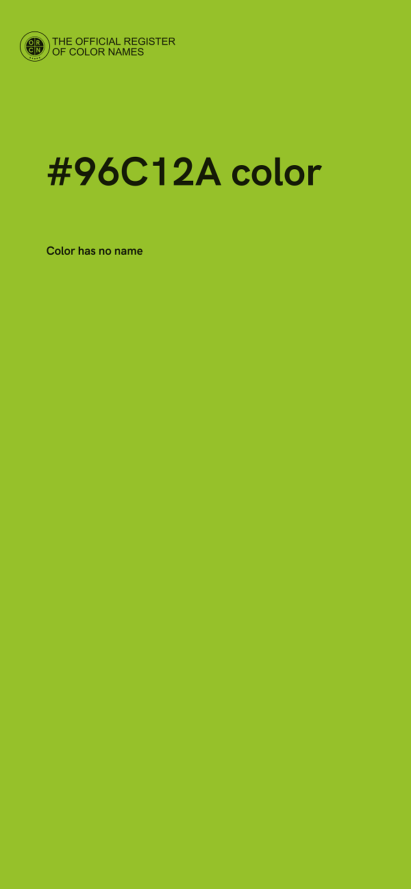 #96C12A color image