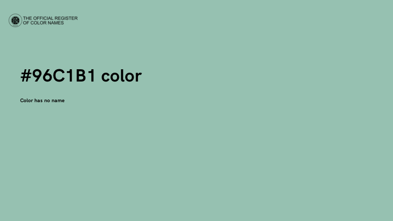 #96C1B1 color image