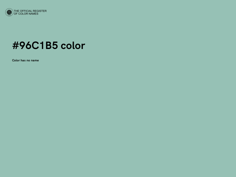 #96C1B5 color image