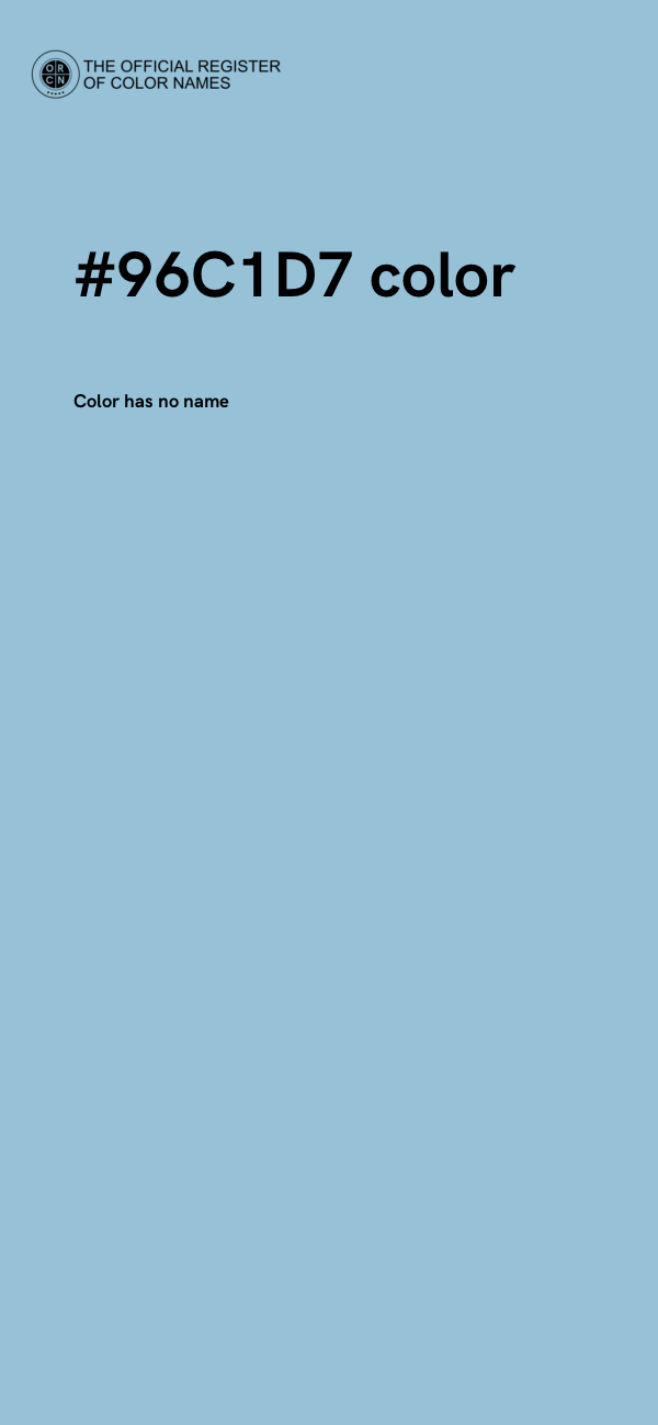 #96C1D7 color image