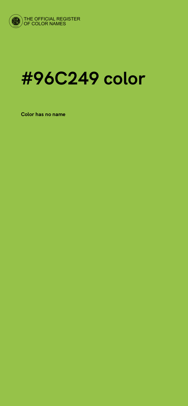 #96C249 color image