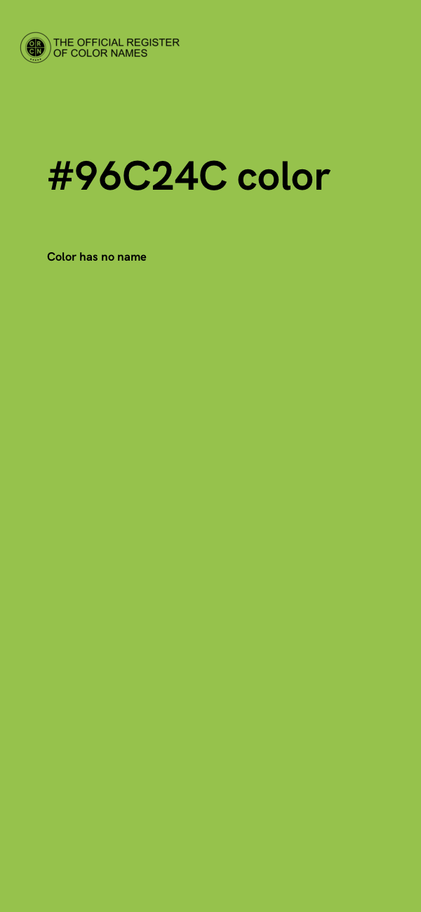 #96C24C color image