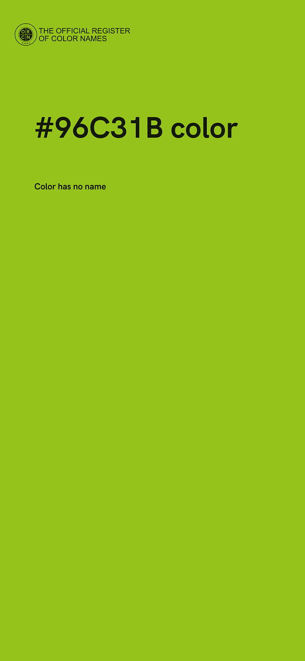#96C31B color image