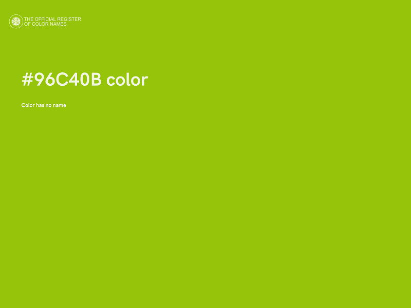 #96C40B color image