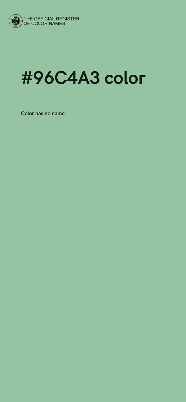 #96C4A3 color image