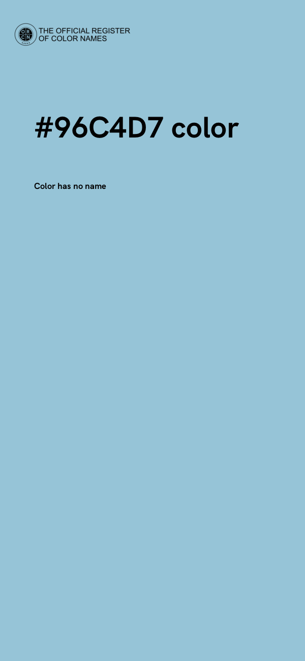 #96C4D7 color image