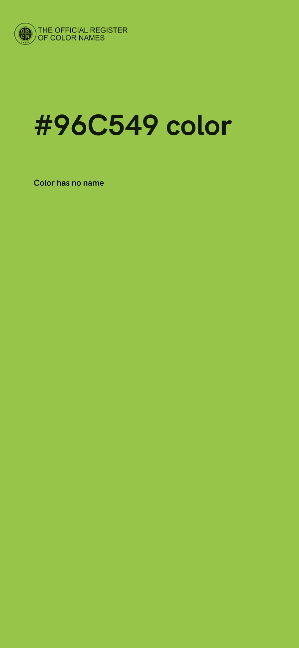 #96C549 color image