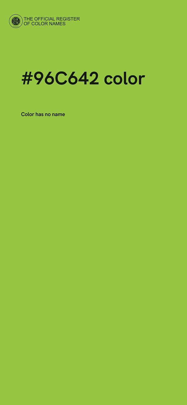 #96C642 color image