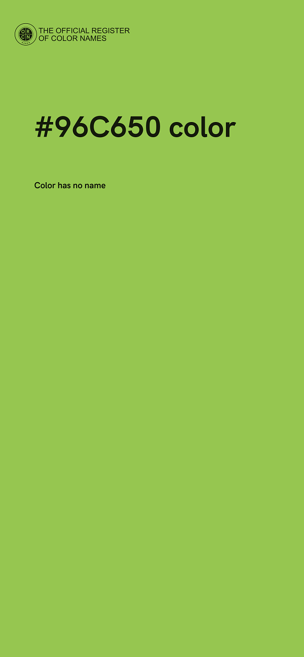 #96C650 color image