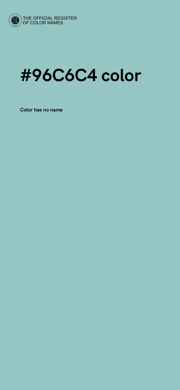 #96C6C4 color image