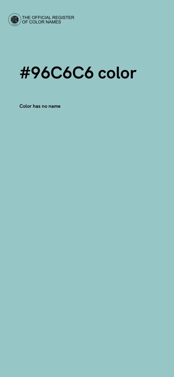 #96C6C6 color image