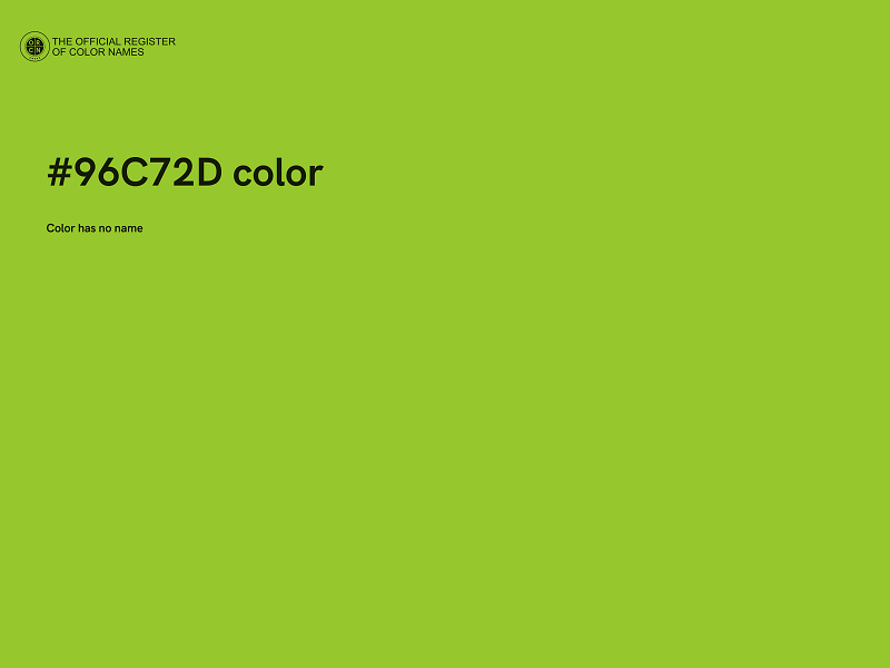 #96C72D color image