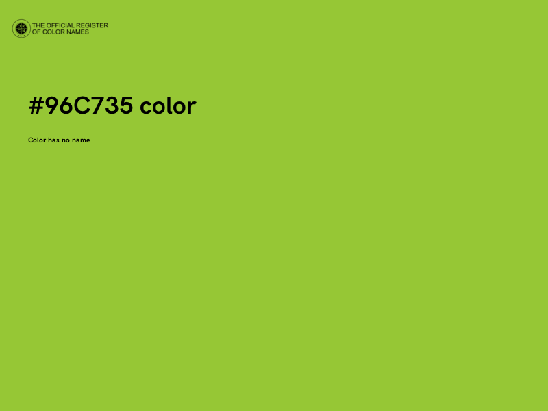 #96C735 color image