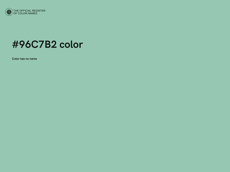 #96C7B2 color image