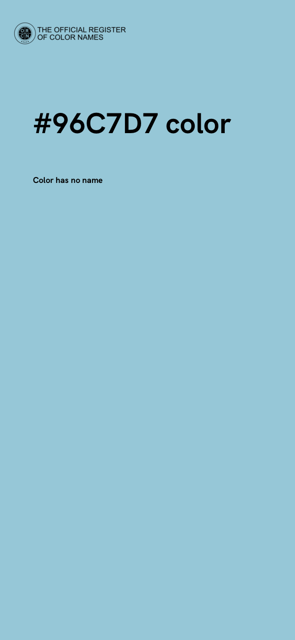 #96C7D7 color image