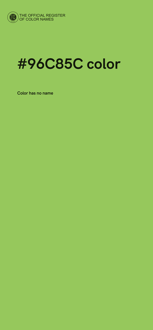#96C85C color image