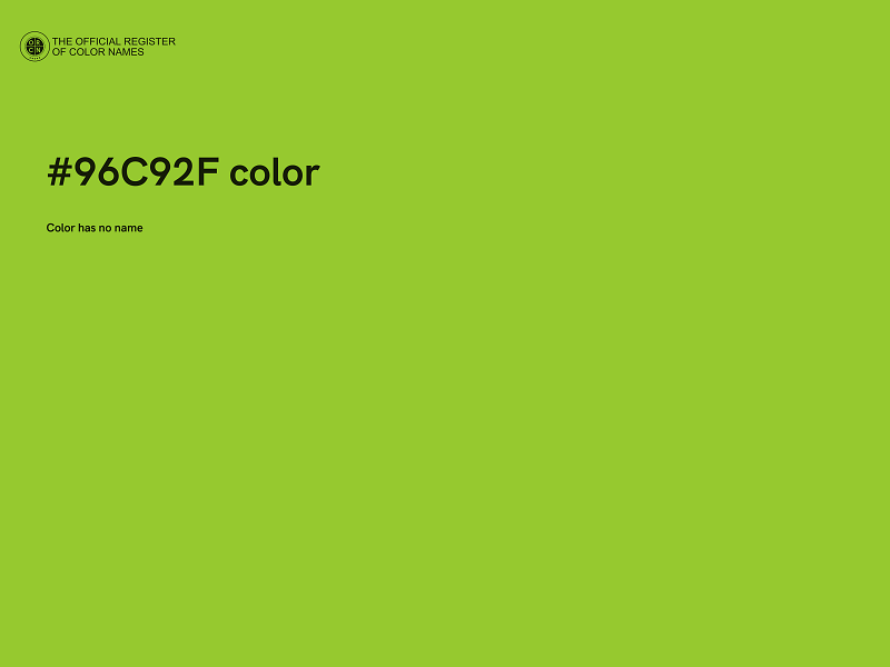 #96C92F color image