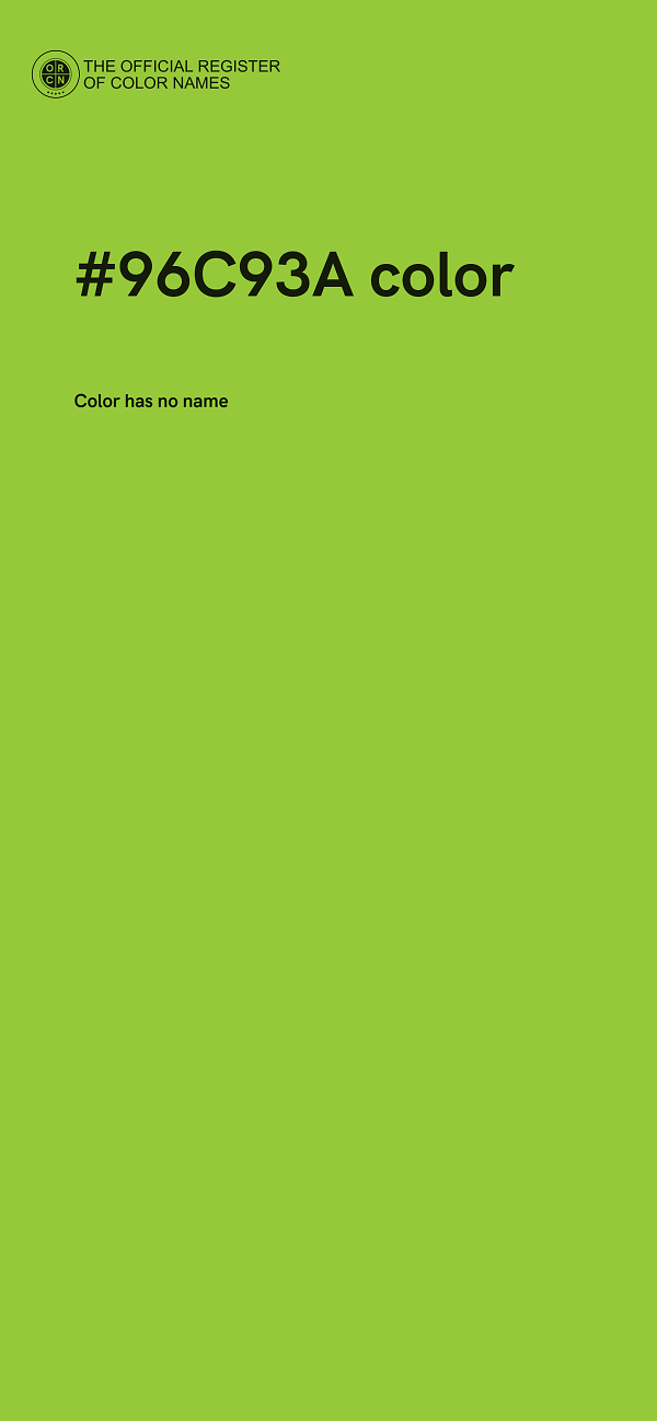 #96C93A color image