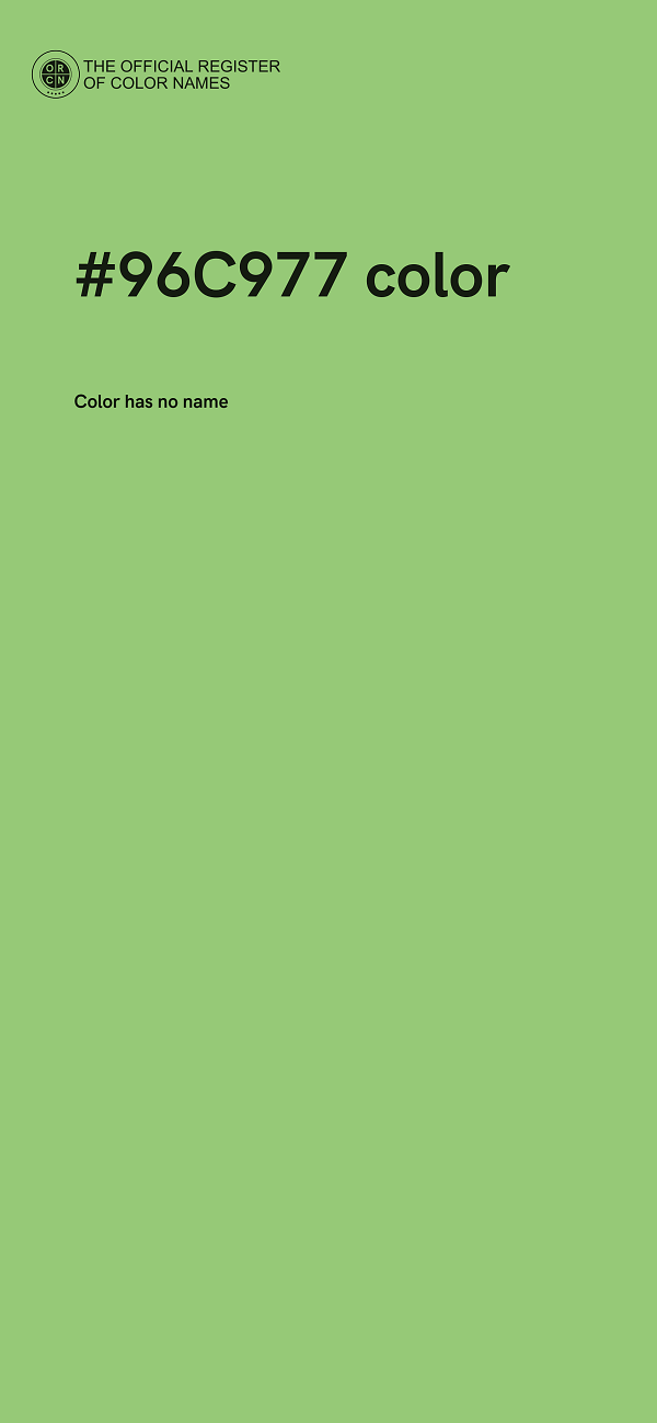 #96C977 color image