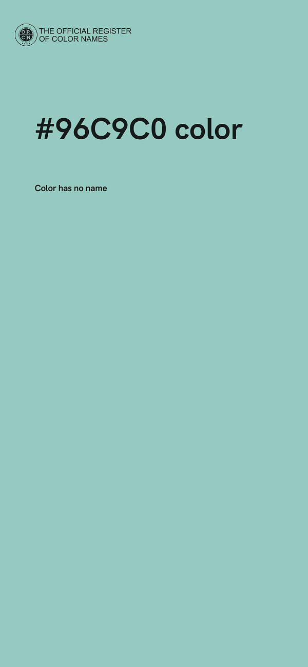 #96C9C0 color image