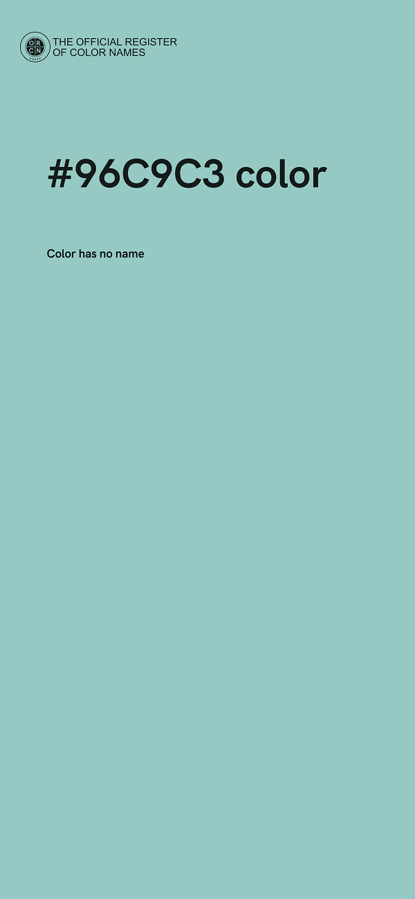 #96C9C3 color image