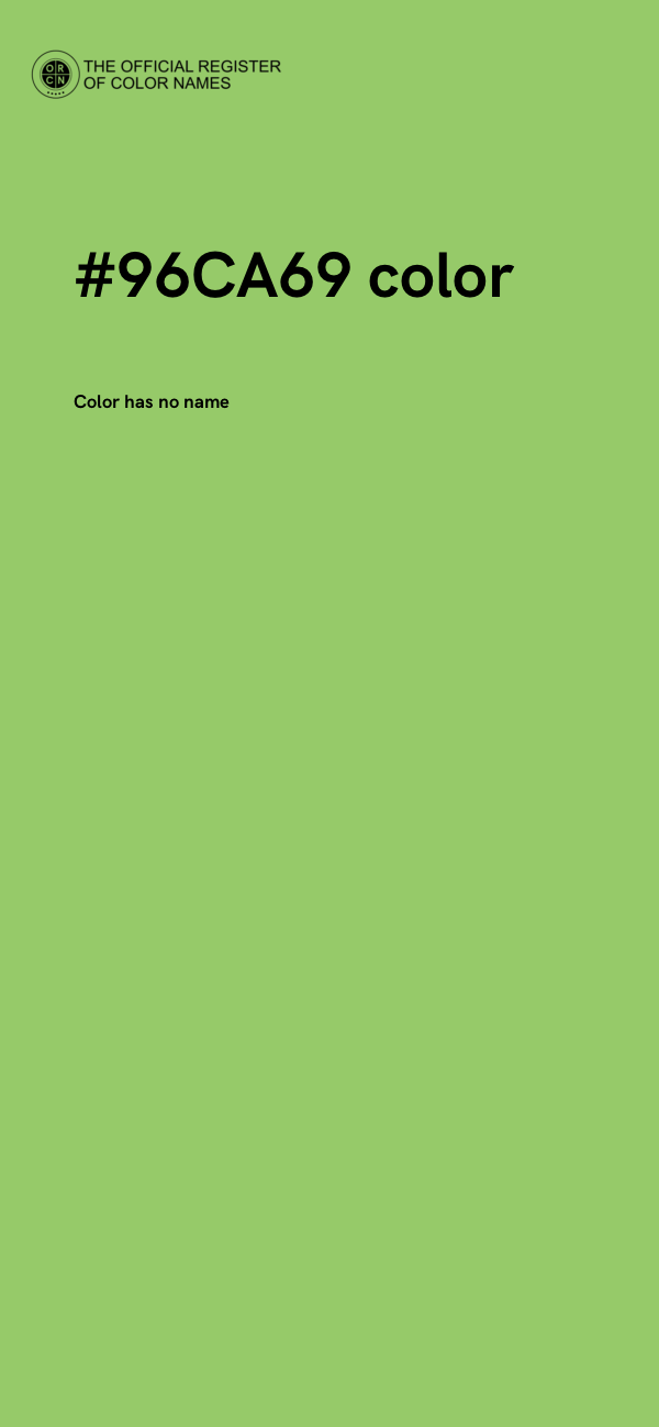 #96CA69 color image